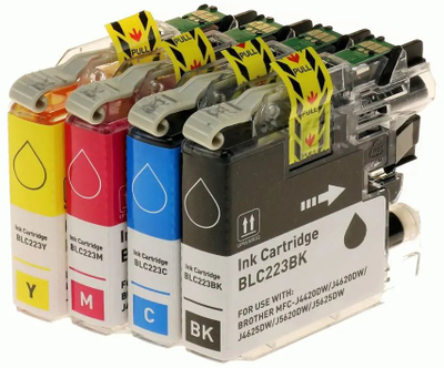 Set patronash G&amp;G XL për Brother LC-223VALP, 4 copë, kapacitet i lartë