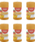 Qirinj me erë Bolsius True Scents Mango, set me 6 copë, 120x58mm, portokalli