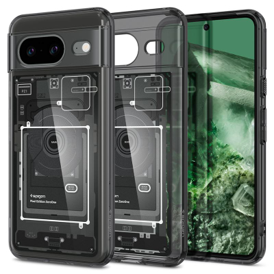 Mbështjellëse për Google Pixel 8 Spigen Ultra Hybrid, e zezë