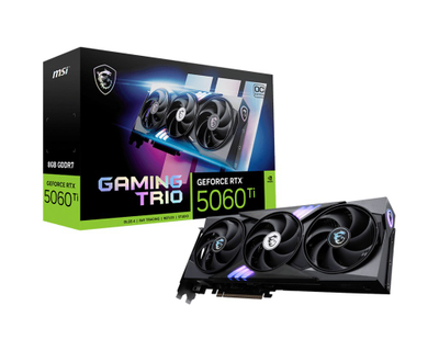 Kartë grafike MSI GeForce RTX 5060 Ti GAMING TRIO OC, 8GB GDDR7, PCI Express 5.0