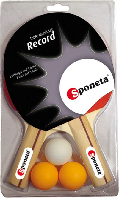 Set raketa pingpongu Victoria Sport Record, 2 raketa, 3 topa, shumëngjyrëshe