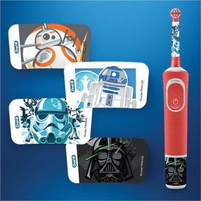 Furçë dhëmbësh me bateri Oral-B Vitality Kids Star Wars, D100, e kuqe