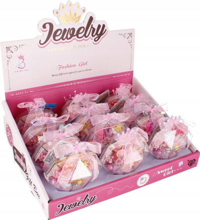 Set bizhuterish për fëmijë Mega Creative 524914, kuti diamant, rozë