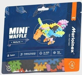 Lodra ndërtesë Marioinex Mini Waffle Toucan, 50 elemente, shumëngjyrëshe