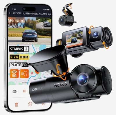 Kamerë veture Vantrue N4S Nexus 4 S, 2.7K, WiFi dhe GPS, e zezë