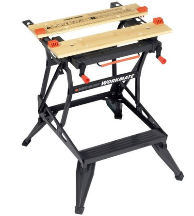 Stol pune Black&amp;Decker Workmate WM550, 610x472mm, mengene vertikale, portokalli