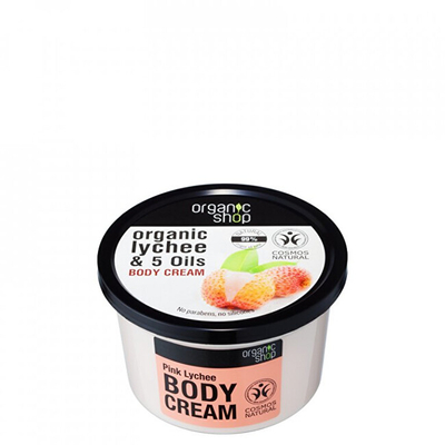 Krem trupi Organic Shop Pink lychee, 250 ml