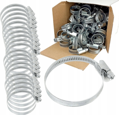 Set kapësa tupi Geko W1, 9mm, 40-60mm, 25 copë, metalik