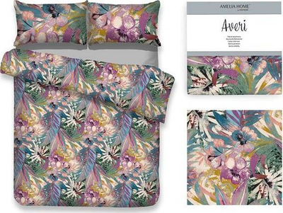 Set këllëfi jorgani AmeliaHome Averi, pambuk 200x220 cm, 2 jastëkë 80x80 cm, shumëngjyrësh