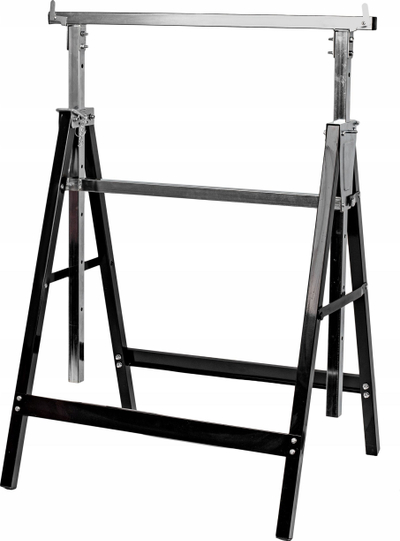 Kavalet pune i rregullueshëm, 80–130 cm, kapacitet 150 kg, i zi