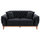 Divan-Shtrat 2 ulëse BENNINGTON, 180×95×80 cm HM3250.01, zezë