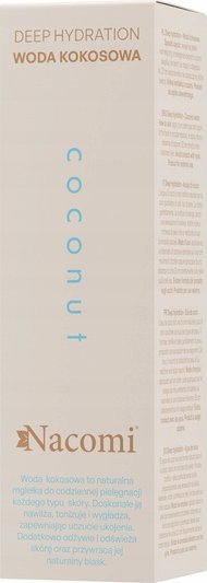 Sprej fytyre Nacomi Deep Hydration, ujë kokosi, hidratues, 80 ml