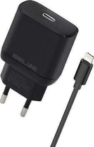 Karikues Beline 30W GaN, USB-C PD 3.0, me kabllo Lightning, i zi