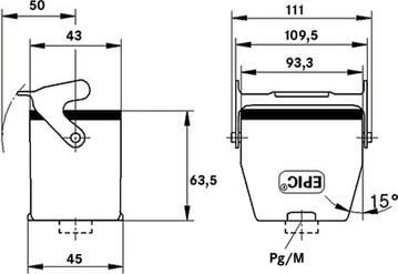 Strehë bashkuese LAPP EPIC H-B 16, PG21, metal, set 5 copë