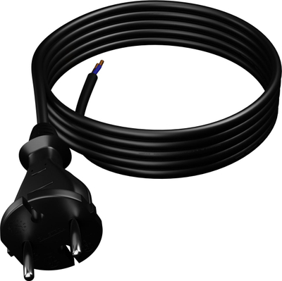 Kabllo lidhëse Plastrol PP-21, 3m, H05RR-F 2x1.5mm², e zezë