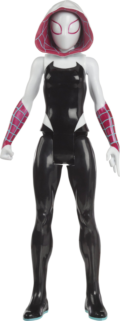 Figurë Marvel Spider-Man Titan Hero Series Miles Morales, 30 cm, për kalamaj 4+, e zezë me të kuqe