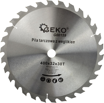 Сечило кружно GEKO 400mm, 32mm, 30 заби, со карбидни врвови
