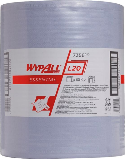 Lecka pastrimi Kimberly Clark WYPALL L20 KI1066, rrotull e madhe, 1000 fletë, e bardhë