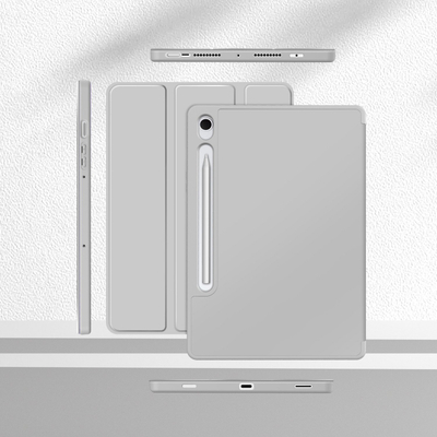 Futrollë me qëndrim Tech-Protect SC Pen për Galaxy Tab S10 Lite S10 FE S9 S9 FE, gri