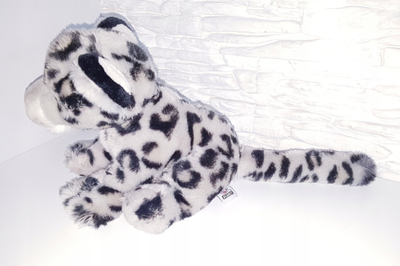 Lodër pelushi Animigos Teka Snow Leopard, leopard bore, e bardhë me njolla