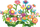 Set blloqe ndërtuese ProNice Flowers Garden, lodër edukative, shumëngjyrëshe