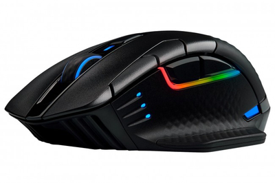 Гејминг глушец Corsair Dark Core, безжичен, 18000 DPI, црн