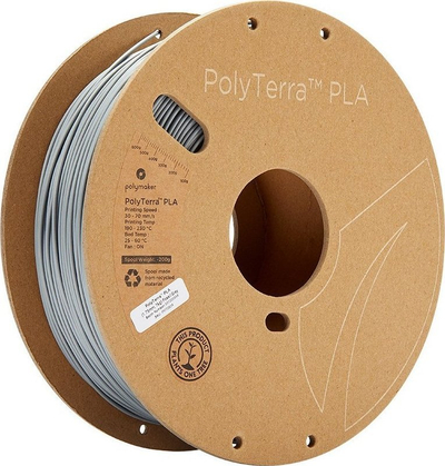 Filament 3D Polymaker PolyTerra PLA 1.75mm, 1kg, gri Fossil