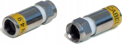 Konektor kompresioni F Cabelcon RG6, për kabllo 7 mm, metalik