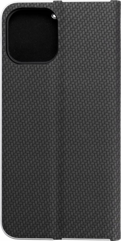 Futrollë telefoni OEM LUNA Book Carbon për iPhone 14 Pro, me kapak, e zezë