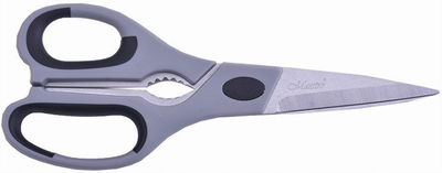 Gërshërë kuzhine Maestro MR-1440A, çelik inox, doreza gome, gri