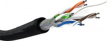 Kabllo rrjeti Wentronic Goobay 57199, CAT 6 UTP, 100 m, e zezë