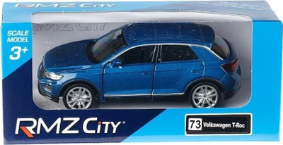 Lodër maket Volkswagen T-Roc Blue RMZ Daffi, metal, me dyer që hapen, blu