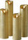 Set qirinj LED Shine Candle, 4 copë, Ø 5 cm, ngjyrë ari