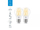 Llambë inteligjente WiZ Filament A60 E27, 60W, set 2 copë, transparente