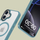 Kopertinë telefoni Tech-Protect Magmat MagSafe për iPhone 16, gjysmë transparente, ngjyrë teal mat