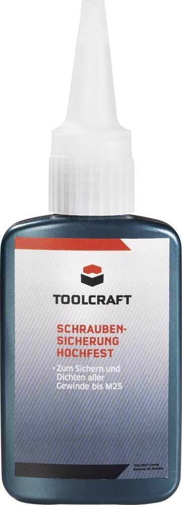 Llak fiksues për vida Toolcraft TO-8192499, forcë e lartë, rezistent ndaj korrozionit, 50 ml