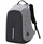 Çantë shpine antibandall City, për laptop 15.6", portë USB, gri e zezë