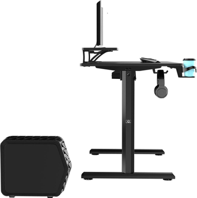 Tavolinë gaming Ultradesk Highlander, rregullim elektrik i lartësisë, 120 cm, e zezë