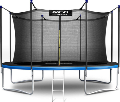Trampolinë kopshti Neo-Sport, 13ft 404cm, rrjetë e brendshme, shkallë