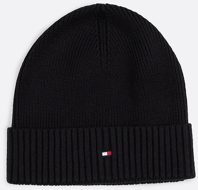 Set për meshkuj Tommy Hilfiger, kapelë + dorëza, i zi