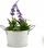 Vazo dekorative Planter Silver, metal, 12.5 x 8 x 17.5 cm, e bardhë argjendtë