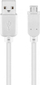 Kabllo USB Goobay USB 2.0, micro USB me USB A, 15 cm, e bardhë
