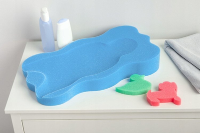 Dyshek banje për bebe Sensillo Bath Mattress, sfungjer ergonomik, për vaskë, blu