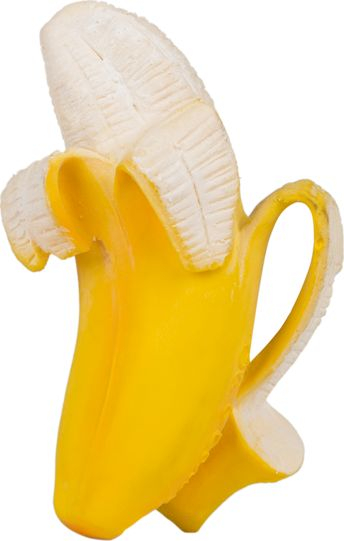 Lodër për kafshu bebesh Oli &amp; Carol Ana the Banana, gome natyrale, në formë bananeje, e verdhë