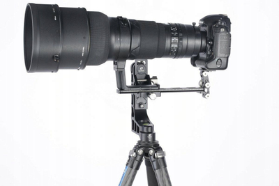Mbajtëse teleobjektivi Leofoto VR-250 / VR-400, sistem Arca, alumin, e zezë