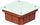 Kuti e futura Pawbol OL 10001, 92 x 92 x 45mm, plastike, e bardhë