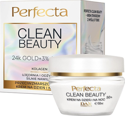 Krem dite e nate Dax Clean Beauty 50+, 24K Gold, 3% bioHA, 50ml