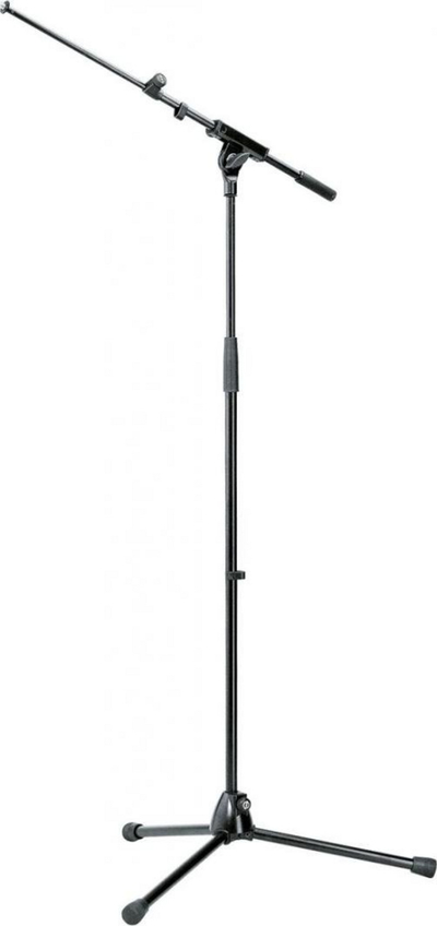 Stativ dyshemeje për mikrofon König & Meyer 210/8, lartësi e rregullueshme 92.5-163cm, krah zgjatues 42.5-72.5cm, i zi