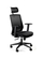 Karrige zyre rrotulluese Unique Esta Black, ergonomike, me mbështetëse krahu, e zezë