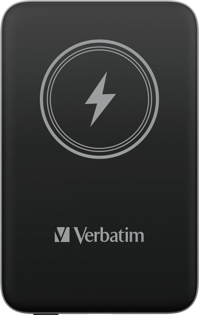 Power bank Verbatim Charge n Go, 10000mAh, wireless magnetik, i zi